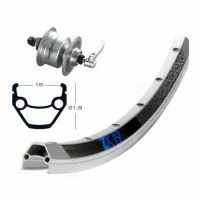 Roue Avant 26 Pouces Avec Moyeu Dynamo Shimano DH-3N72 Et Jante Exal ZX 19